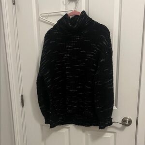 Varley Black and Gray Turtleneck Sweater